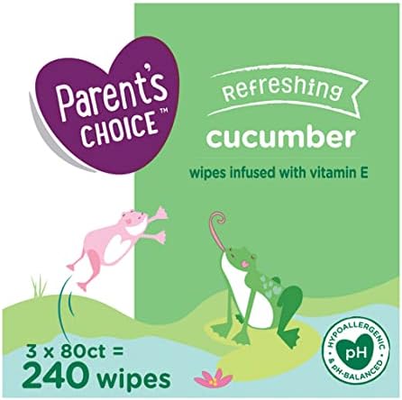 Baby Wipes Refreshing Cucumber 240 Ct w/ Aloe