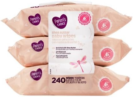 Baby Wipes - Shea Butter - 3 Packs of 80
