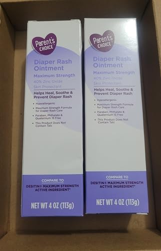 Diaper Rash Ointment, Maximum Strength Zinc Oxide, 4 oz, 2 Pack