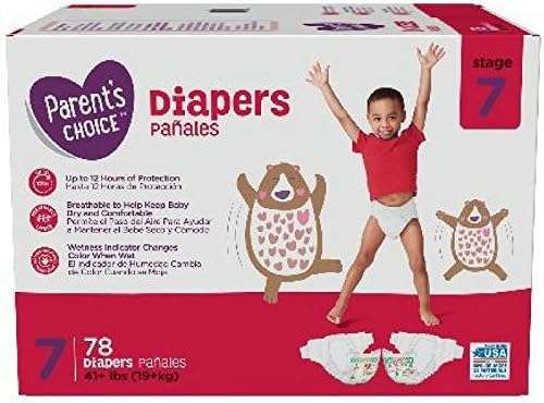 Diapers (Size 7, Count 78, Pack of 1)