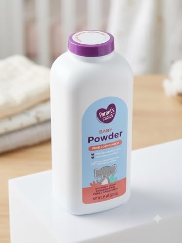 Pure Cornstarch Baby Powder with Aloe Vera and Vitamin E, 15 oz