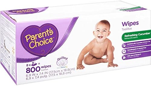 Refreshing Cucumber Scent Baby Wipes 800 Quilted Sheets